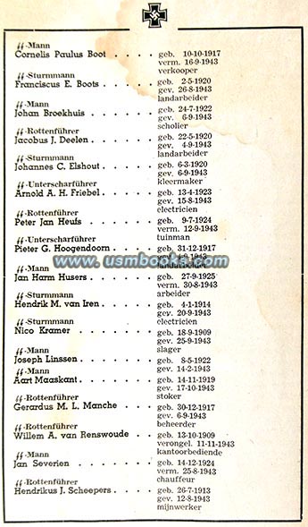 SS deaths for Adolf Hitler and the German Fatherland